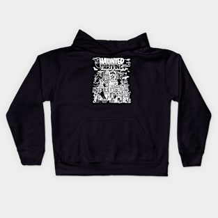 Haunted & Thriving (white) Kids Hoodie